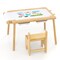 Multi-Function Kids Table and Chair Set with Chalkboard and Whiteboard